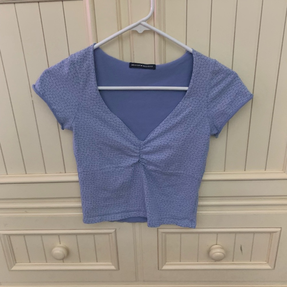brandy melville sinched top - blue floral!